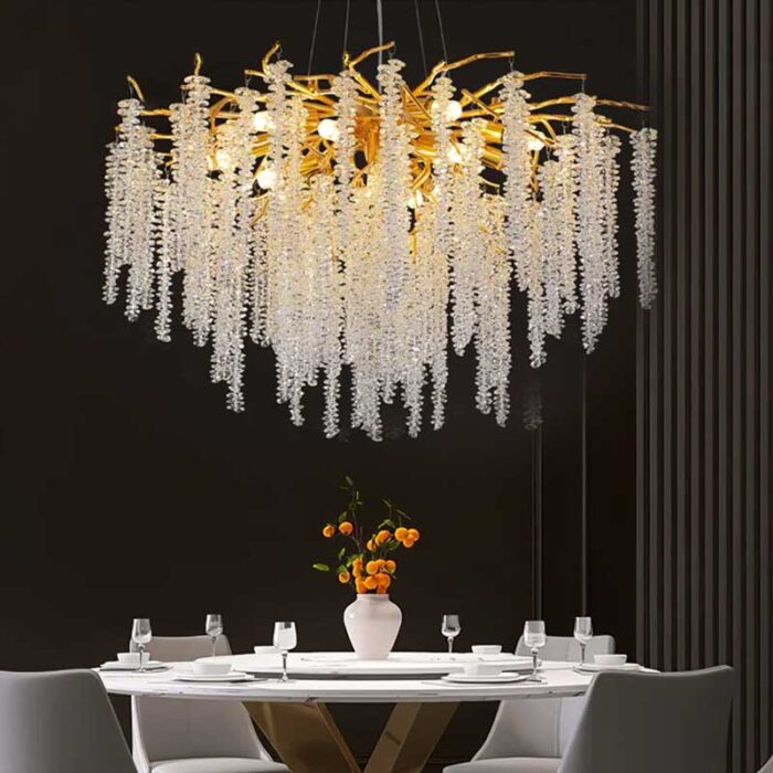 Claire White Crystal Chandelier